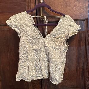 Abercrombie & Fitch Floral Peplum Blouse